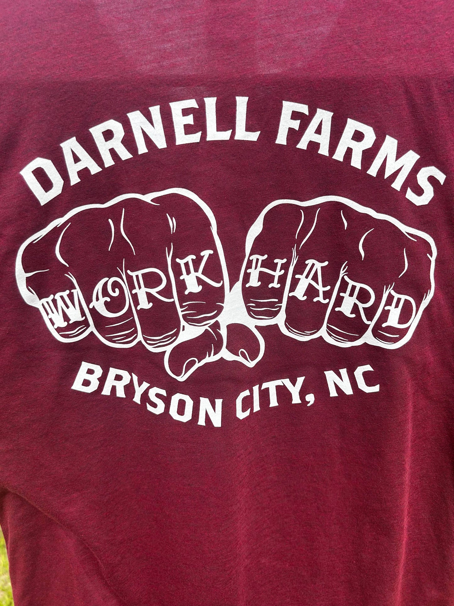 "Work Hard" Knuckle Tattoo T-Shirt