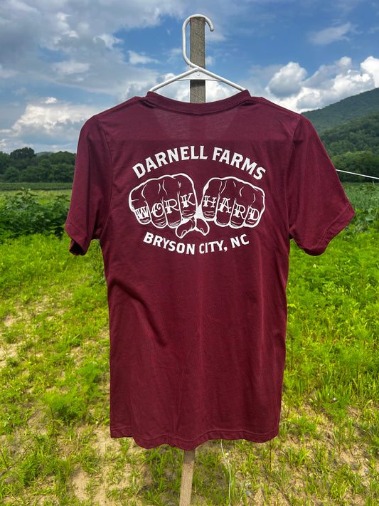 "Work Hard" Knuckle Tattoo T-Shirt