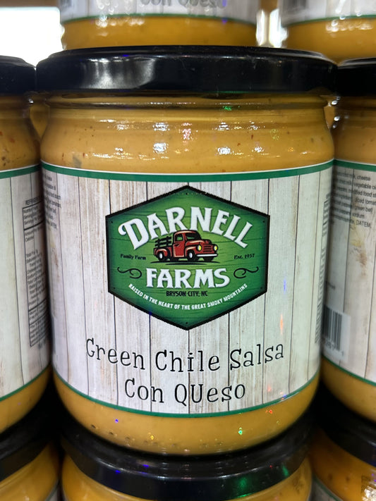 Darnell Farms Green Chile Salsa Con Queso